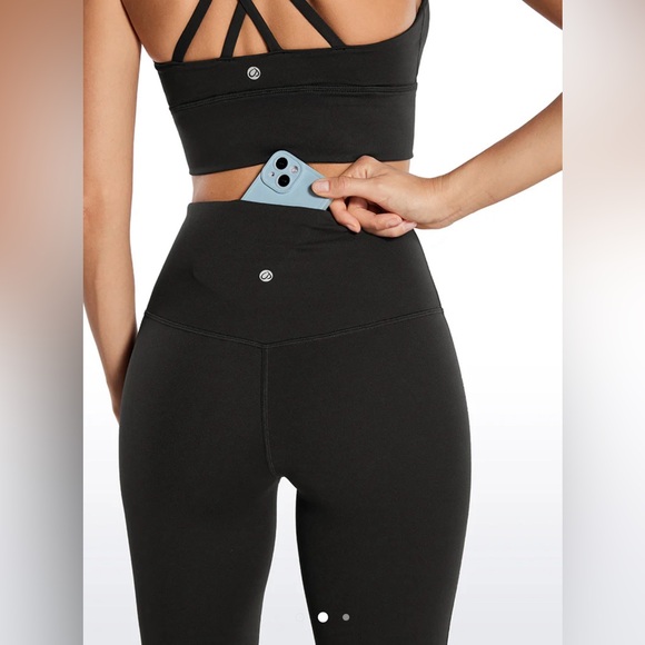 CRZ Yoga Butterluxe High Waist Flare Pocket Leggings 32”, Black, size Small - Picture 4 of 10